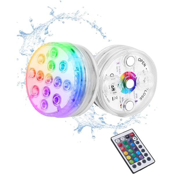 LED dykkerlys med sugekop magnet swimmingpool fisk badekar