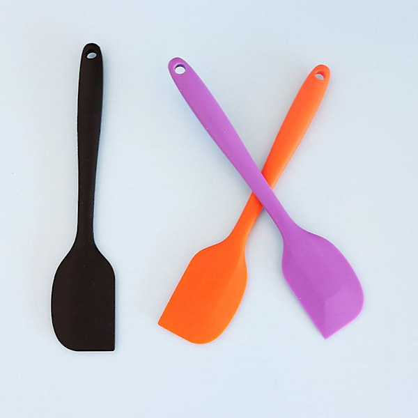 Silikonspatlar 2 st värmebeständiga gummispatel Non-stick sömlös skedspatel Spatelverktyg（Grön）