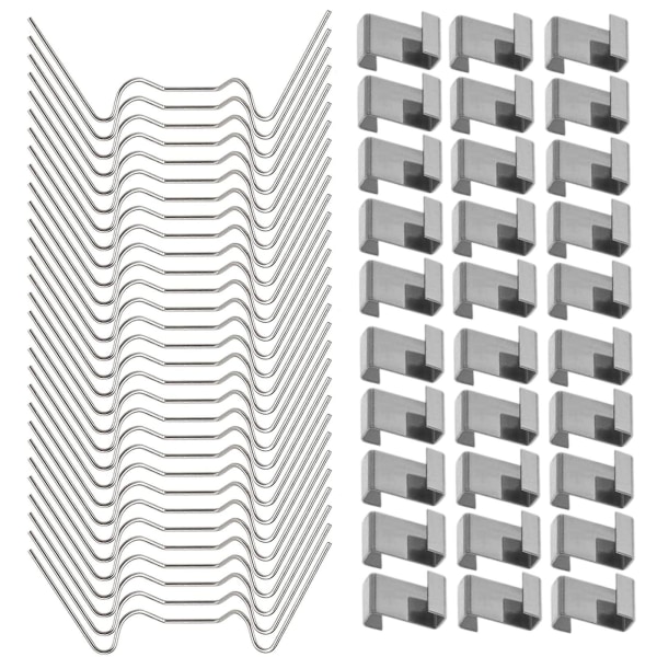 100 stk drivhusklemmer for glass, rustfritt stål drivhus vindusklemmer glassrute festeklemmer (50 drivhus