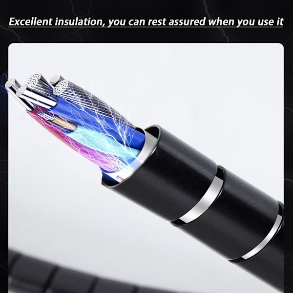 Kabelstyringssystem, 10mm*10M spiral kabelbinder, DIY flex