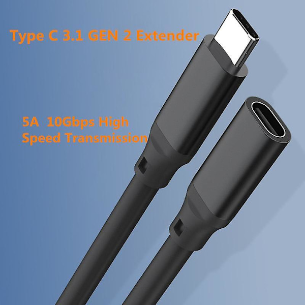 2 stk. 3,2ft USB C forlængerkabel