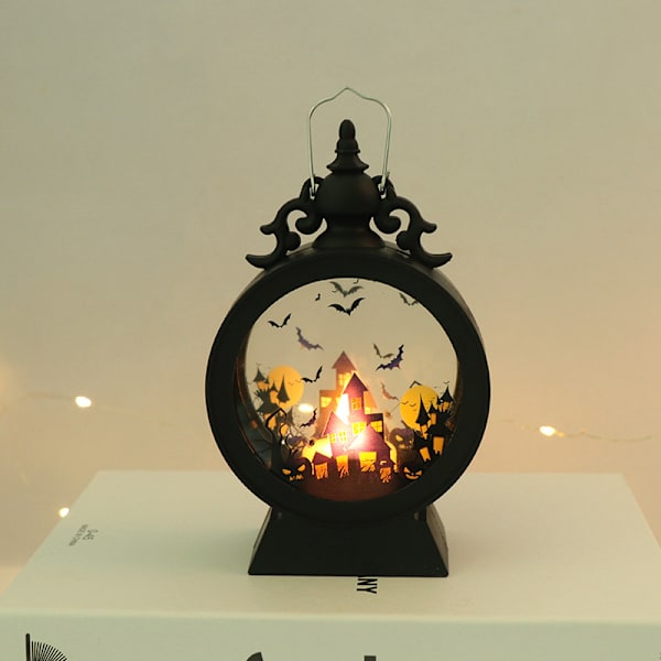 1-pak Halloween dekorationer vindlampe ornament LED elektronisk stearinlys
