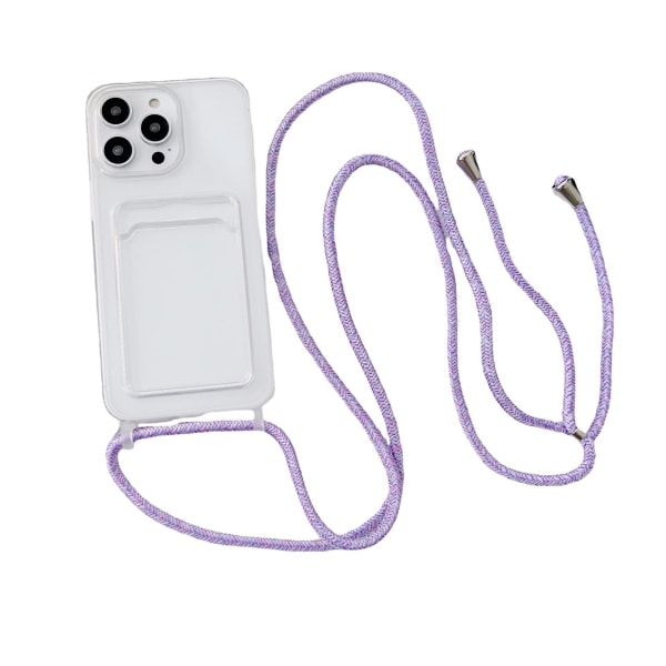 Ett stycke genomskinligt case med korsningslina för Iphone Xr, ett stycke genomskinligt case med lila regnbågsband