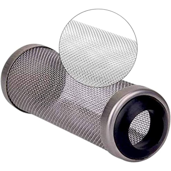16mm mesh 2st rostfritt stålfilterskydd, räkorsäkert trafikskydd mesh (svart och vitt)