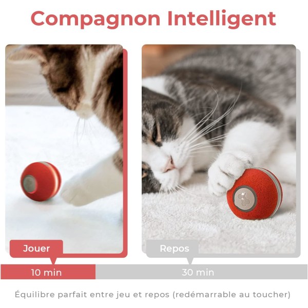 Interaktiv Katt Leksak, Smart Självrullande Studsande Boll för Inomhus
