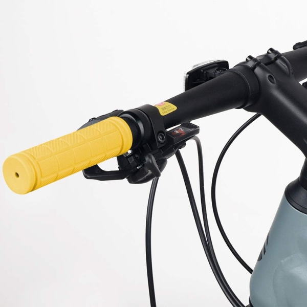 Et par ergonomiske skridsikre bløde cykelgreb i gummi (gul)