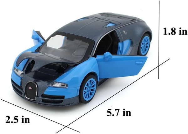 Rabattmodellbiler, 1:32 Bugatti Veyron legering støpte biler med lys og lyd