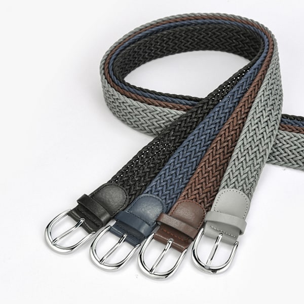 Flätat bälte, elastiskt tygbälte, stretchiga plusstorlekar, set om 4