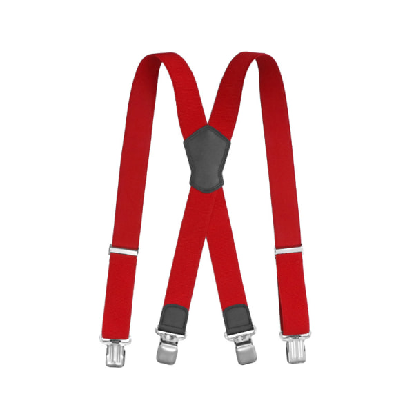 Bretelles croisées à clip carré pour hommes - rouge, Workwear Cor