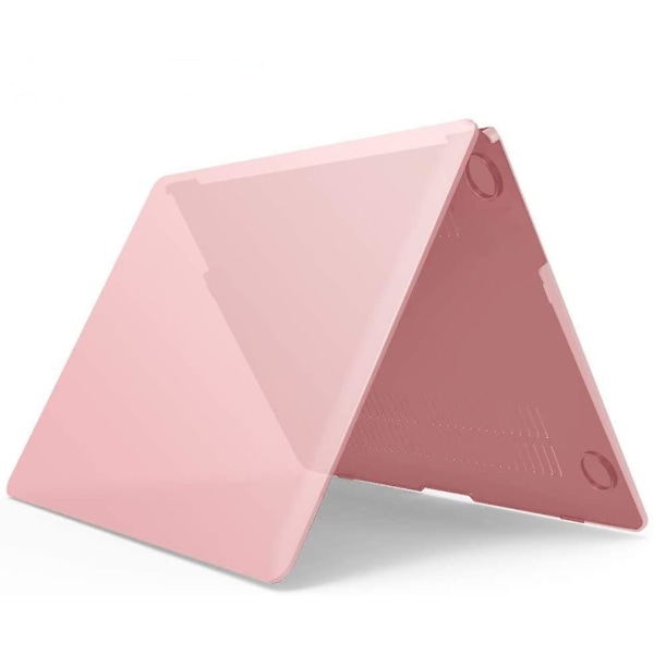 Yhteensopiva Macbook Air 13.3 suojakotelon kanssa, kannettavan tietokoneen kuorikotelo, jossa liukumattomat jalat, vaaleanpunainen