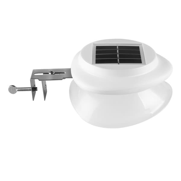 Solcellelampe utendørs hage gjerde lyssensor LED vegg