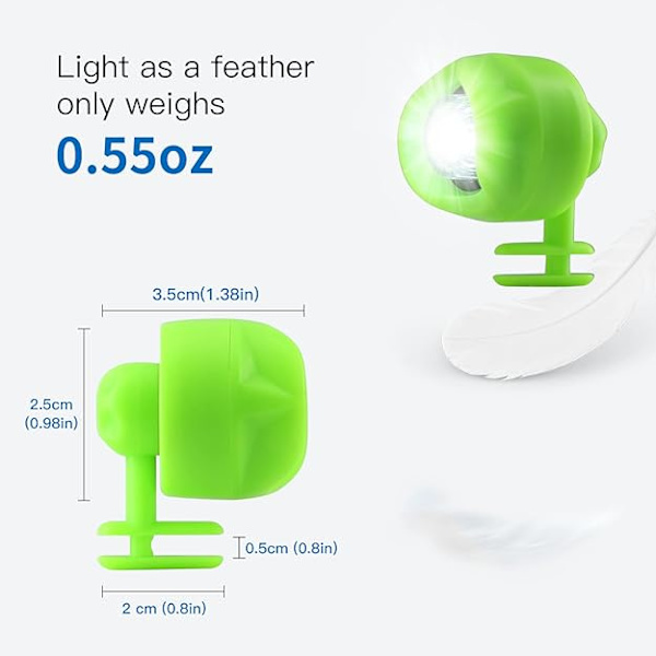 Gröna strålkastare för Croc-skor - 2X Glow in The Dark LED-träskor Sh