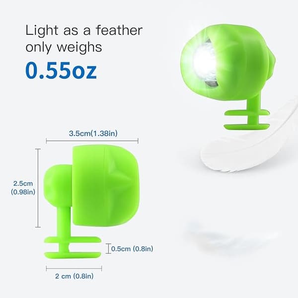 Grønne frontlykter til Croc-sko - 2X Glow in The Dark LED-tresko Sh