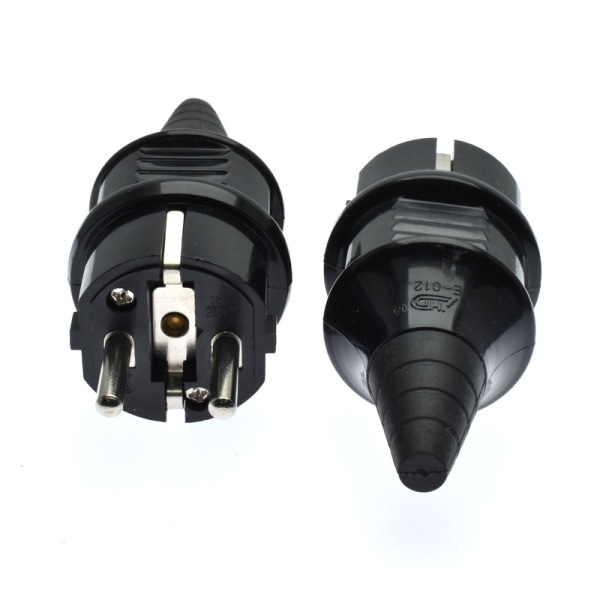 Stecker, Schutzkontakt-Stecker med Knickschutztülle, Stecker 250V