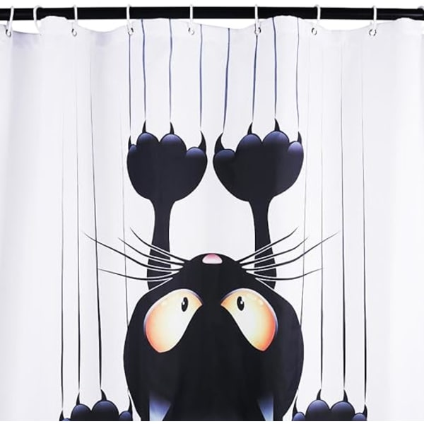 1 stk. Leashy Funny Cat DIY bruseforhæng med kroge (sort kat, 15\"