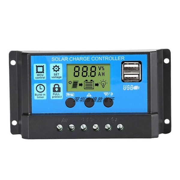 40/50 Amp 12v/24v Pwm Negativ Jord Solcelle Laderegulator Kompakt Design Med Lcd-skjerm（40A）