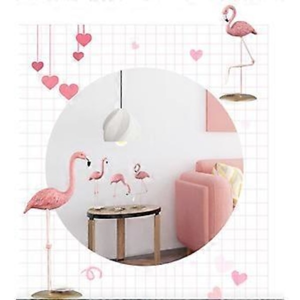 3 Stykker Stående Flamingo Dyr Resin Statue Ornament Figurer Skulptur