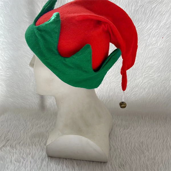 Set med 3 jultomtehattar i filt - Jingle Bells julhelg festdel