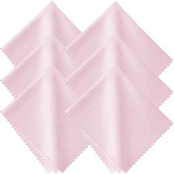 Briller rengøringsklud 6 stk. - pink, 15 x 18 cm, mikrofiber sc