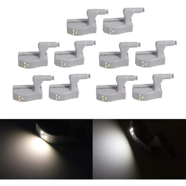 10pcs Led Cabinet Lights Universal Cupboard Hinge Sensor Light Ki