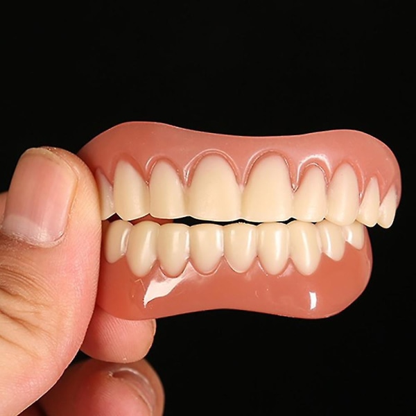 Falska tänder Snap On Instant Dentures Smile Veneers Kosmetiska tänder Tandvård