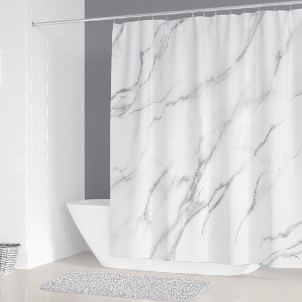 3D-printet bruseforhæng - 165*180 cm marmorering
