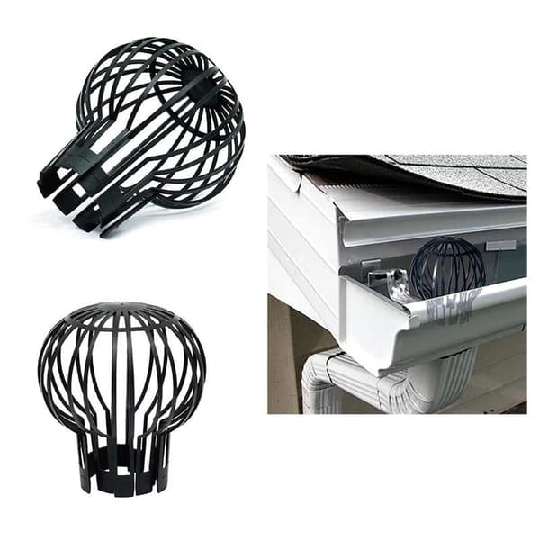 Set med 2 stuprörsskydd - 11 cm - Svart
