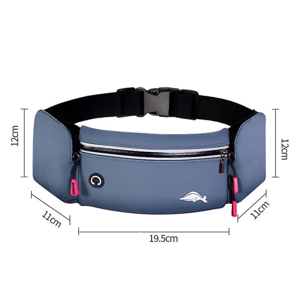 Sports Taljepakke Udendørs Marathon Taljetaske Reflekterende Fanny Pack Med Vandflaskeholder（Sort）