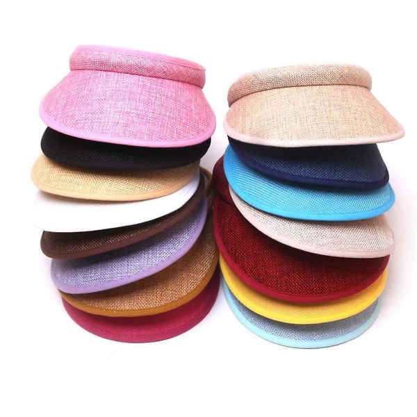05 färger solskydd för kvinnor män, fukttransporterande UV-skydd cap, lång justerbar hatt för golfcykling (blå)