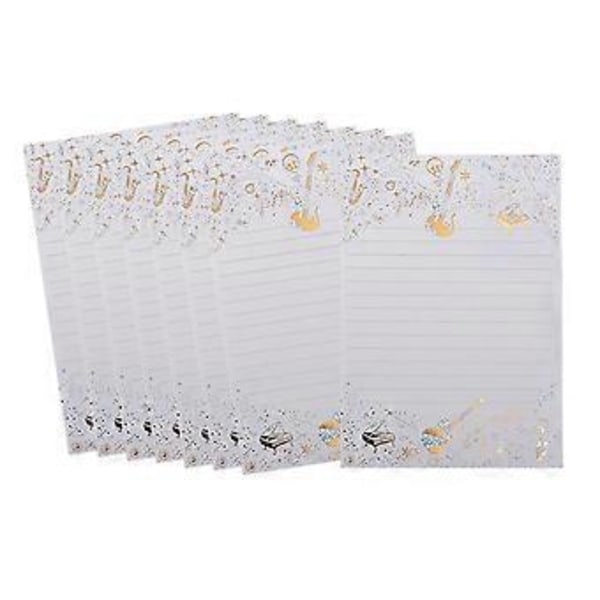 8x Inbjudningsbrev Skrivpapper Hälsningspapper Linjerat Skrivpapper Present (Vit B) White B