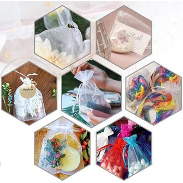 100 kpl Organza-pusseja, Organza-lahjapusseja Korupusseja, Lavende