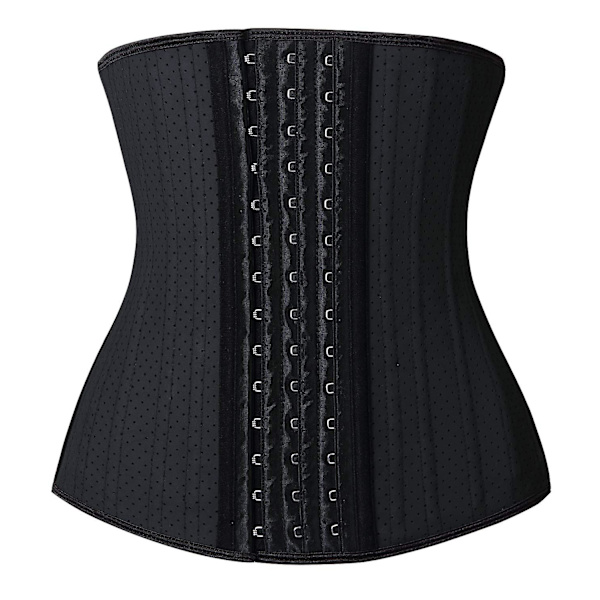 Taljetræner til kvinder Underbust Latex Sport Girdle Korsetter Cincher Timeglas Body Shaper 5XL Sort