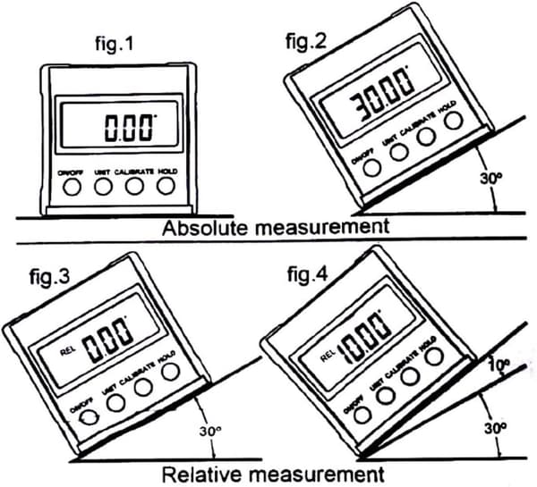 Sort Digital Elektronisk Mini Inclinometer Hældningsniveau Magnetisk P