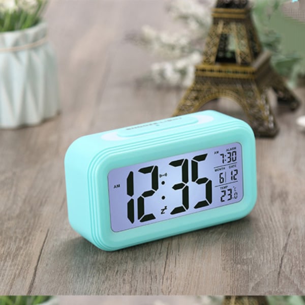 Tyst elektronisk väckarklocka med LED-display