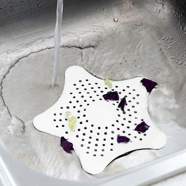 2 stjärnformade silikonköksgolvavlopp, 15 cm