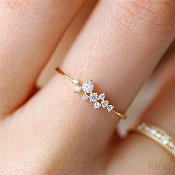 Bagues simples plaquées or 18 carats pour adolescentes Bague de m