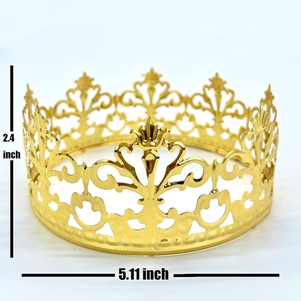 Prinsessakruunun kakkukoriste, koristelu pojille ja tytöille, kakkukoristeet häihin (hopea)（B）
