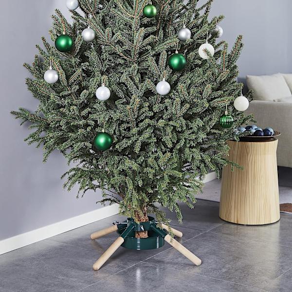 Grön julgransfotfäste, lämplig för julgranar u