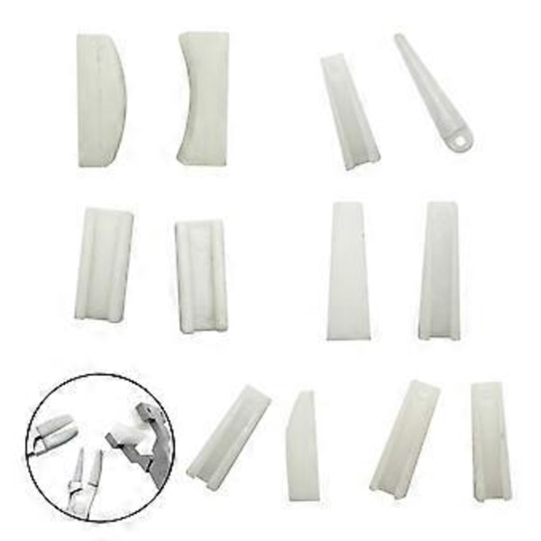 Bärbara Robusta Plastmaterial Smyckestänger Ersättningsbackar För Plattång för Smyckeskonstnärer 2-pack Universal stainless