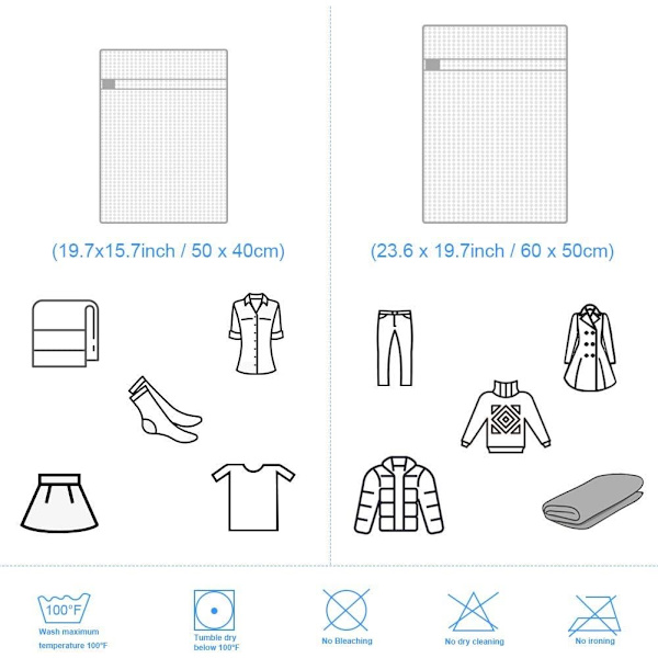 Set med 4 vaskemaskin, mesh klesvaskpose, klesvasknett