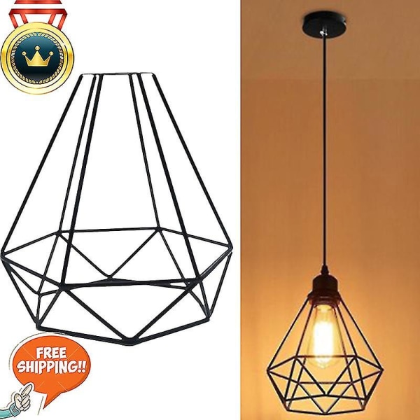 Metal loftslamper jern lampeskærm sort retro spisestue soveværelse hængelampe jern loftslamper mode romantisk stue skygge