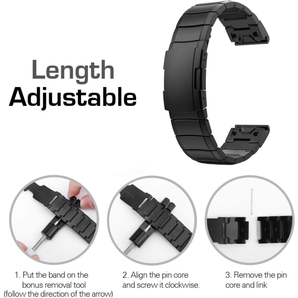 Armband kompatibel med Garmin Instinct/Fenix ??6/6 Pro/Fenix ??5/5