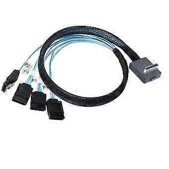 50/100 cm PCIe OCuLink SFF 8611 4i til 4X 7P datakabel vinklet design til begrænset pladsforbindelse 1m