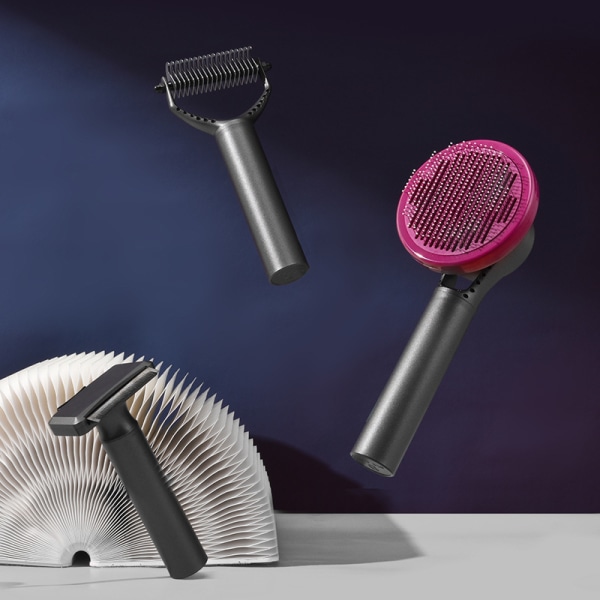 Pet Grooming Brush Detangling Brush, 3 i 1 Hårfjerningskit til