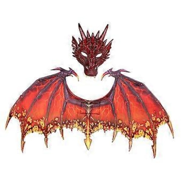 Drakdräkt för vuxna Maskerad Drakvinge Röd (Röd) Red