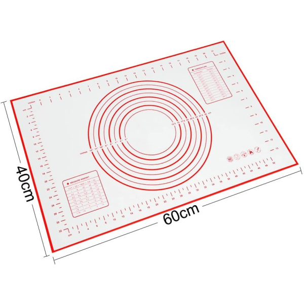 Silikonbakmatta non-stick degmatta (60 x 40 cm röd)