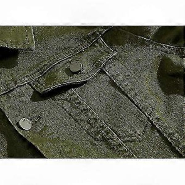 2025 Jeansjacka för män - Casual Slim Fit bomullsjacka för en stilfull look, perfekt för alla tillfällen white 4XL