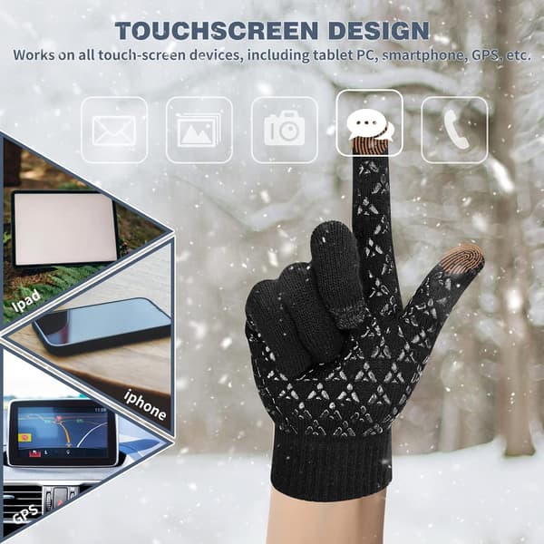 Termiske handsker til mænd og kvinder Vinter Touch Screen Handsker Anti-