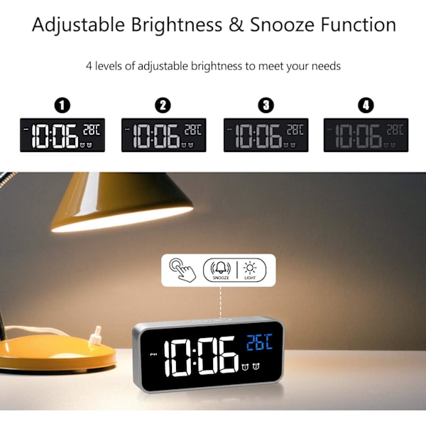 Digital väckarklocka, Digital väckarklocka Morgonväckarklocka LED