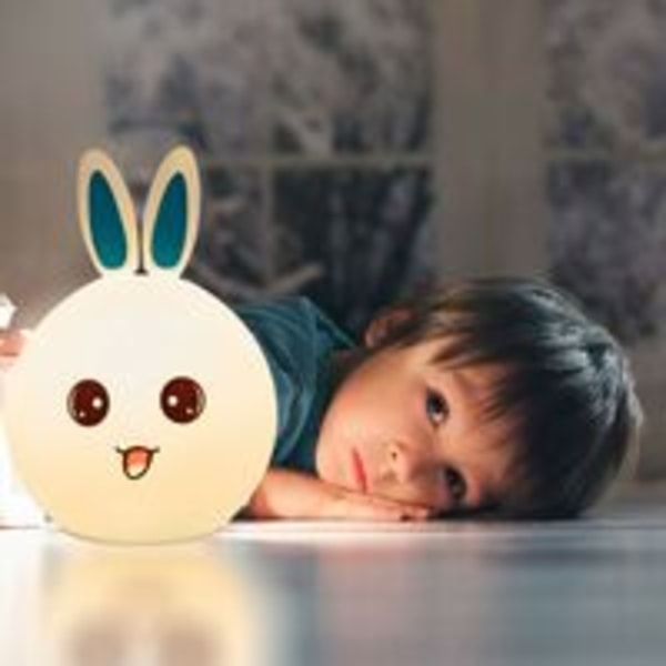 Nattlampa för barn - Bunny LED sänglampa - Flerfärgad Silico